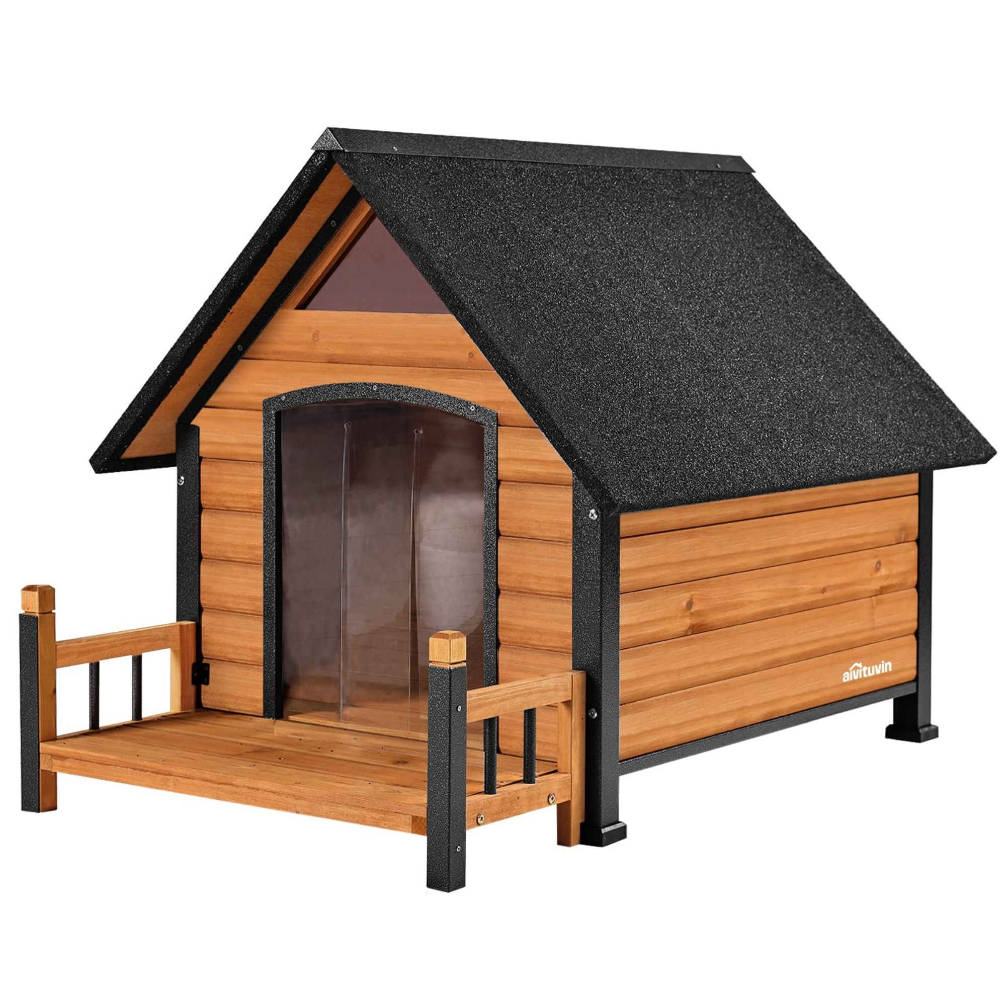 Outdoor Dog House, Puppy Shelter with Chewproof Design for