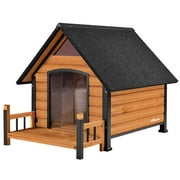 Morgete Outdoor Dog House, Puppy Shelter with Chewproof Design for Small Medium Dogs