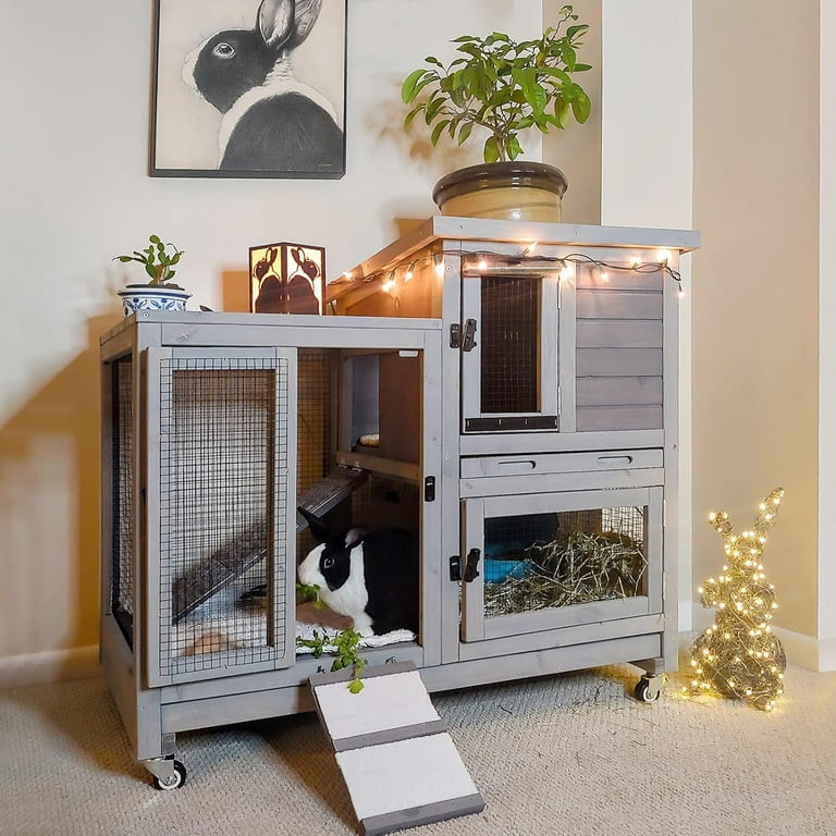 Morgete felice Large Rabbit Hutch Bunny
