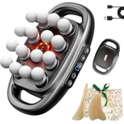 Morglaes Deep Tissue Massager - 2025 New Morglaes Massager, 16 Head Massage Deep Tissue with 3 Modes & 30 Intensities - Fascia Blaster for Back, Shoulders, Legs, Foot Black