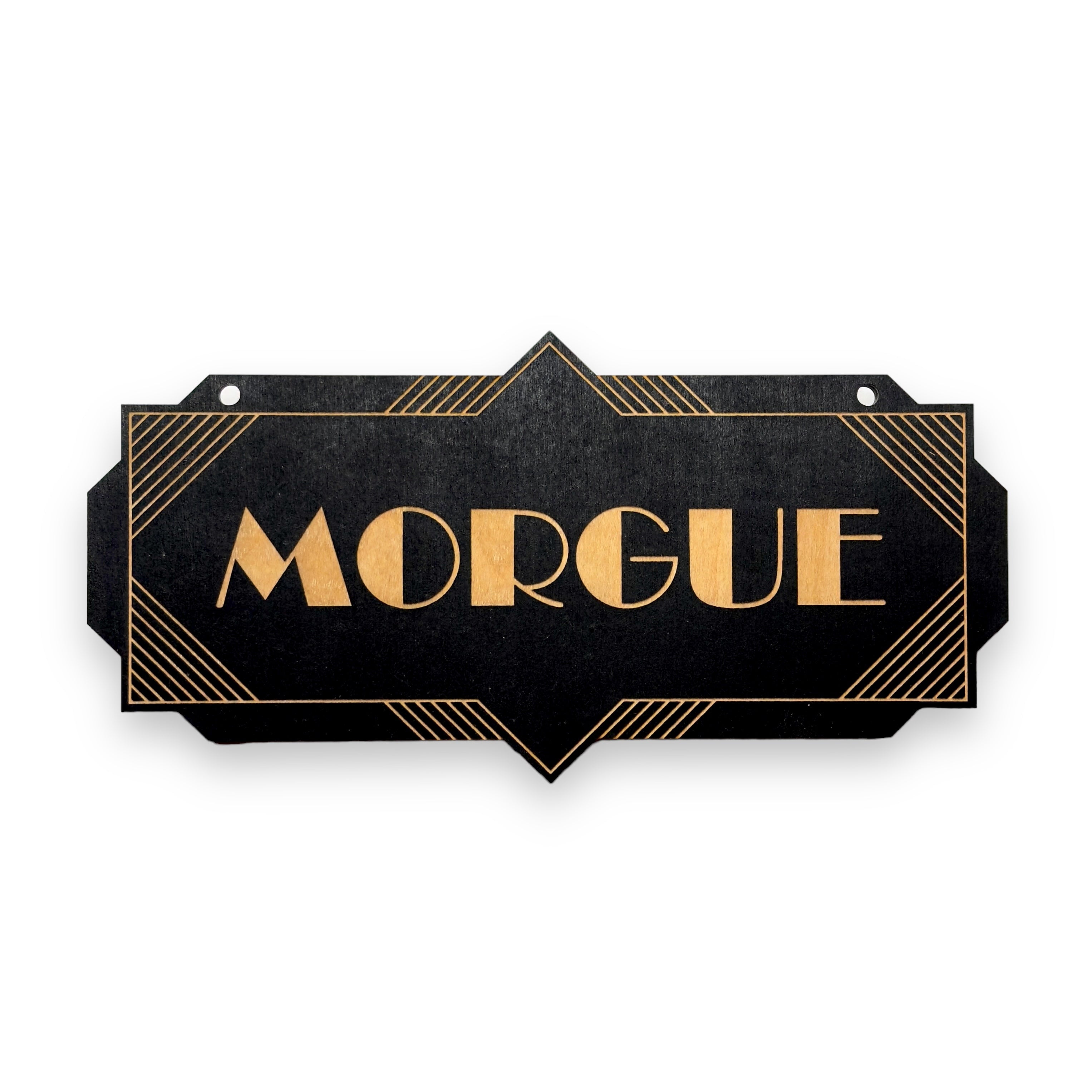 Morgue Sign Morgue - Black - CUSTOM - Halloween Door Sign - Walmart.com