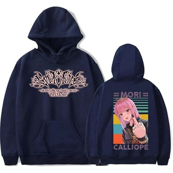 Mori Calliope 2025 Merch Hoodies Classic Fun Print Pullovers Men's And Women's Casual Sweatshirts