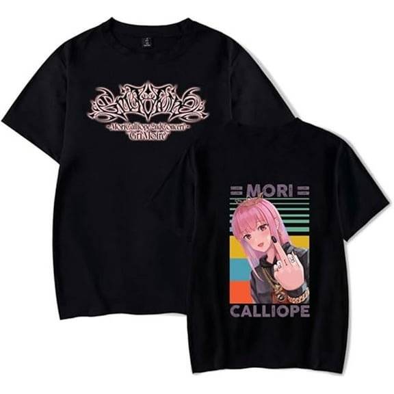 Mori Calliope 2025 Merch T-shirt New Cool Short Sleeve Men's And Women's Hip-Hop Tops