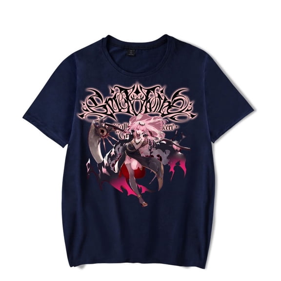 Mori Calliope Merch T-shirt 2025 New Printed Short Sleeved Fashionable Neutral Round Neck Fan Top Shirt