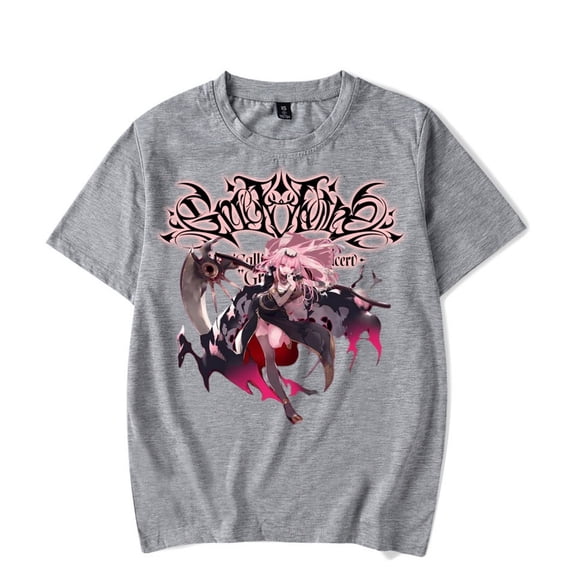 Mori Calliope Merch T-shirt 2025 New Printed Short Sleeved Fashionable Neutral Round Neck Fan Top Shirt