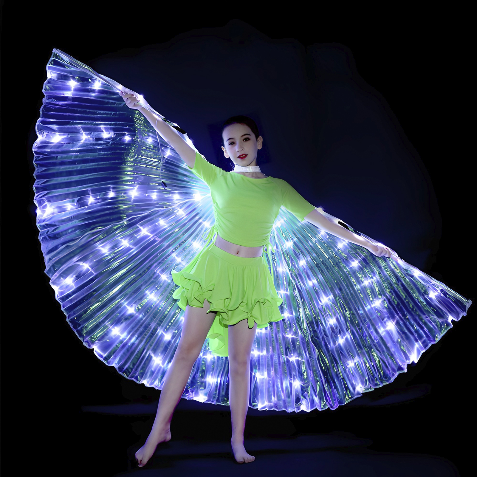Morima LED Isis Wings,LED Lights Belly Dance Isis Wings,Glow Light Up Belly Dance Costumes