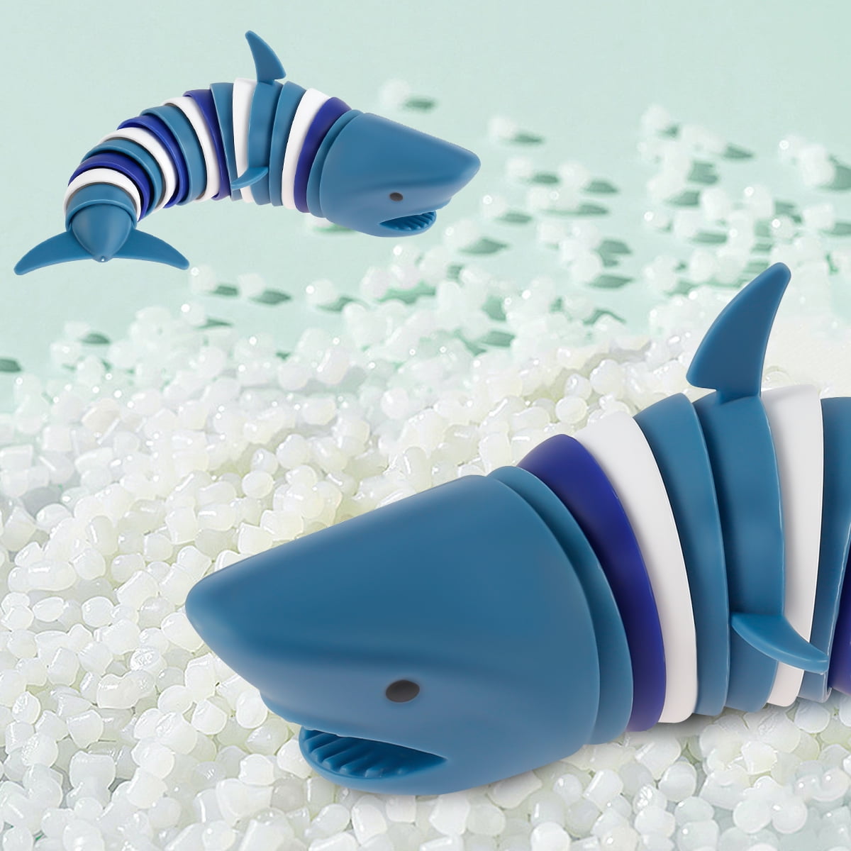 Morima Shark Toy 3D Scanning Articulated Sensory Shark Toy Flexible