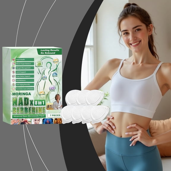 Moringa 10-In-1 Nano Microdarts Patch, Moringa Patches, Natural Body Slim Patchs For Women And Men, Suitable For All Skin Types (1PCS)