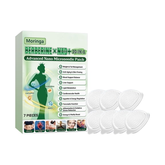 Moringa 10-In-1 Nano Microdarts Patch, Moringa Patches, Natural Body Slim Patchs For Women And Men, Suitable For All Skin Types