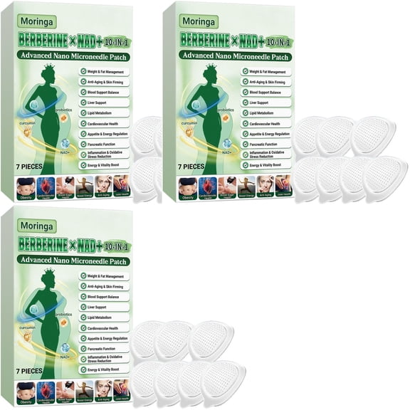 Moringa 10-In-1 Nano Microdarts Patch, Moringa Patches, Natural Body Slim Patchs For Women And Men, Suitable For All Skin Types