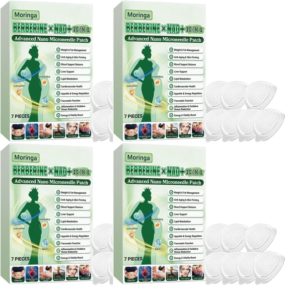 Moringa 10-In-1 Nano Microdarts Patch, Moringa Patches, Natural Body Slim Patchs For Women And Men, Suitable For All Skin Types