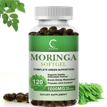 Moringa Capsules 1000MG | Boosts Energy Metabolism & Heart Support | 120 Capsules