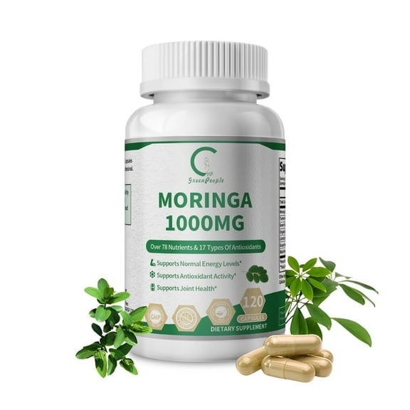 Moringa Capsules - Moringa Powder - Moringa Supplement - Support Energy, Skin, Immune & Antioxidants - 120 Pills