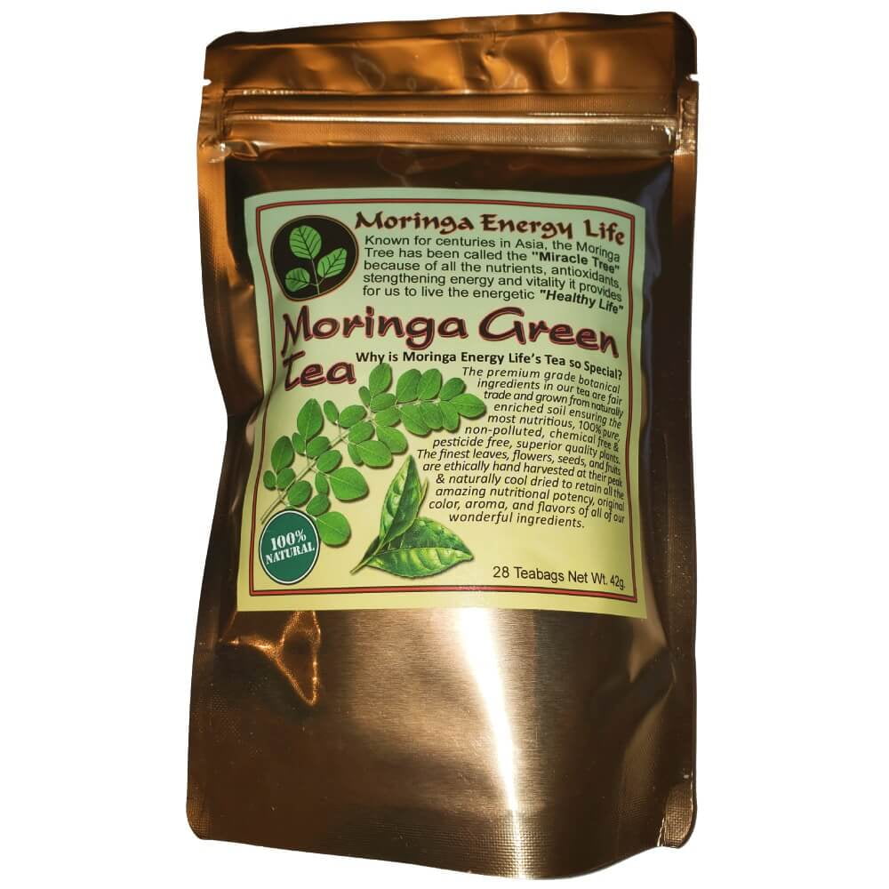 Moringa Green Tea Bags by Moringa Energy Life, 28 Tea Bags