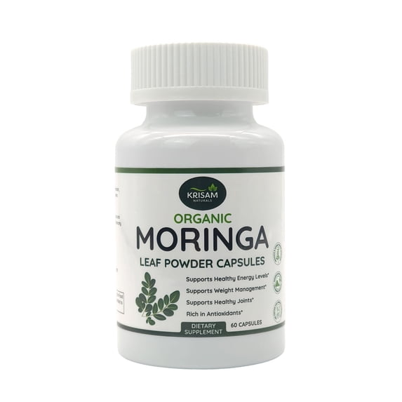 Moringa Leaf Powder Capsules – 60 Count | 1-Month Supply | Natural Herbal Supplement for Energy, Immunity & Overall Wellness
