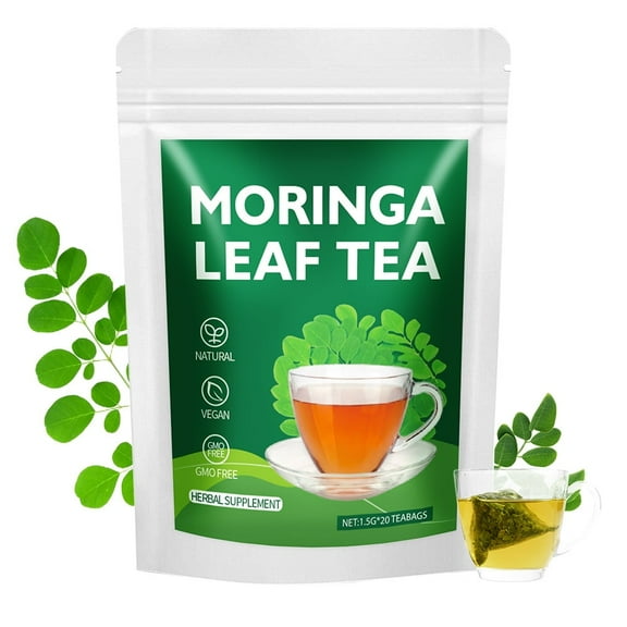 Moringa Leaf Tea - 20 Pyramid Tea Bags | 100% Pure Dried Moringa Leaves