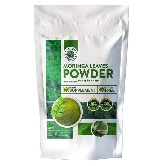 Moringa Leaves Powder for Smoothies, Drinks and Tea 200 Grams (7.05 oz.)