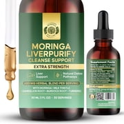 Moringa LiverPurify Cleanse Support Extract   Multi-Herb Botanical Drops with Moringa, Milk Thistle, Dandelion Root, Burdock Root & Turmeric | 650 MG Herbal Blend for Liver Support & Natural Detox