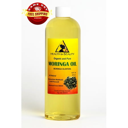 Moringa Oil Unrefined Organic Virgin Carrier Cold Pressed Natural Fresh 100% Pure 48 oz