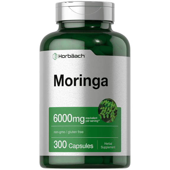 Moringa Oleifera 6000mg | 300 Capsules for Men and Women | by Horbaach
