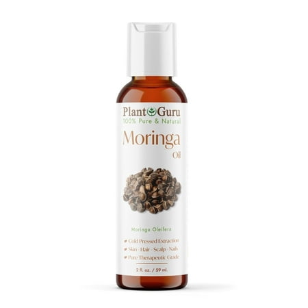 Moringa Seed Oil 2 oz. Cold Pressed 100% Pure Natural - Skin, Body And Face. Great for Hair & More!
