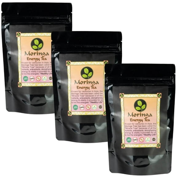 Moringa Tea Bags Original by Moringa Energy Life, 3 pack, 84 herbal teas