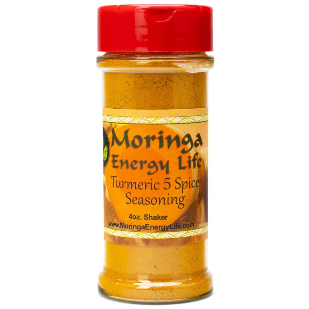 Moringa Turmeric 5 Spice Seasoning by Moringa Energy Life, Moringa Powder, Pink Salt, Black