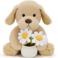 thumbnail image 1 of MorisMos 11.8" Dog Stuffed Animal with Flower,Stuffed Dog Puppy Plushies Toy, 1 of 7