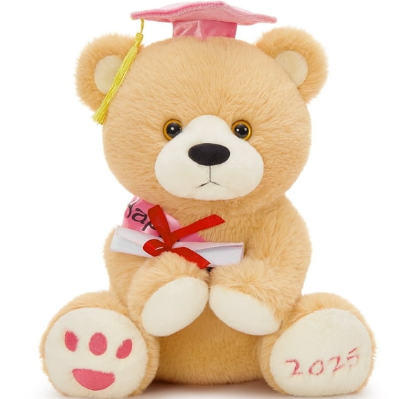 MorisMos 12" Graduation Bear Class of 2025,Graduation GiftTeddy Bear Plush Toy with Cap&Diploma&Ribbon