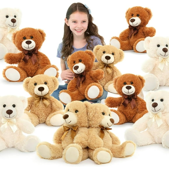 MorisMos 12 Packs Teddy Bears 14'' Bulk Stuffed Animals Plush Bear