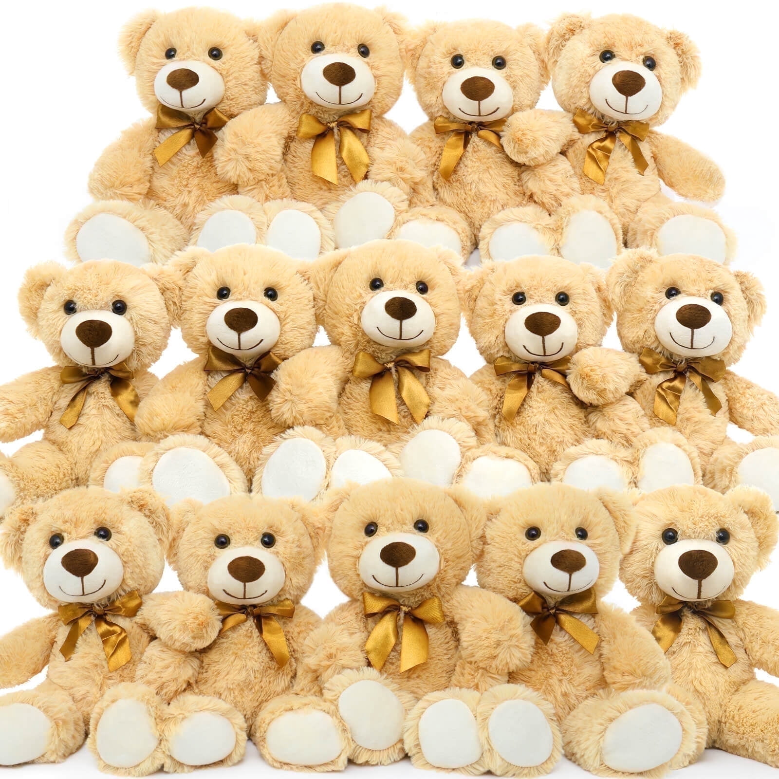 MorisMos 14 Pack Teddy Bear Baby Shower Bulk Stuffed Animals
