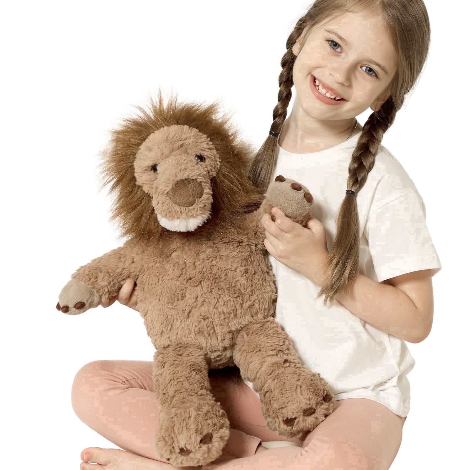 MorisMos 17.7-inch Adorable Lion Stuffed Animal,Soft Stuffed Lion Plush Toy