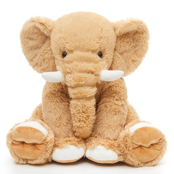 MorisMos 20'' Brown Elephant Stuffed Animal Soft Stuffed Animal Elephant Plush Toy