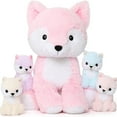 thumbnail image 1 of MorisMos 20'' Fox Stuffed Animals Fox Plush Toy Stuffed Mommy Fox with 4 Babies, 1 of 6