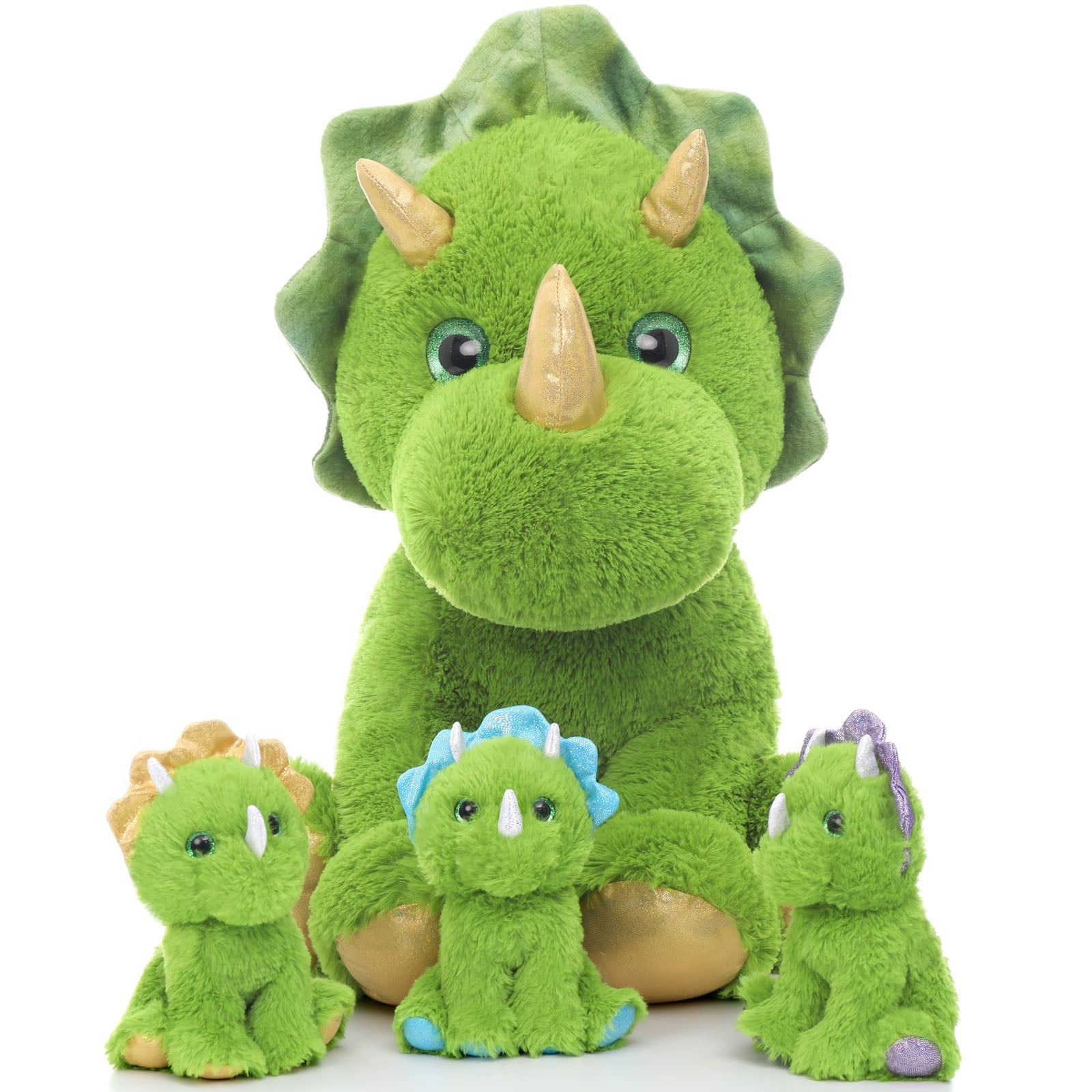 Goffa Triceratops Plush Dinosaur Sitting Green Stuffed Animal 10 Baby Soft  Dino