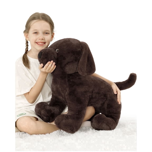 MorisMos 24" Giant Chocolate Lab Stuffed Animal, Large Labrador Dog Plush