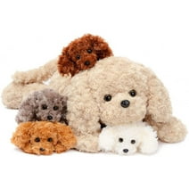 MorisMos 24'' Puppy Dog Stuffed Animal Stuffed Dog Mommy with 4 Babies