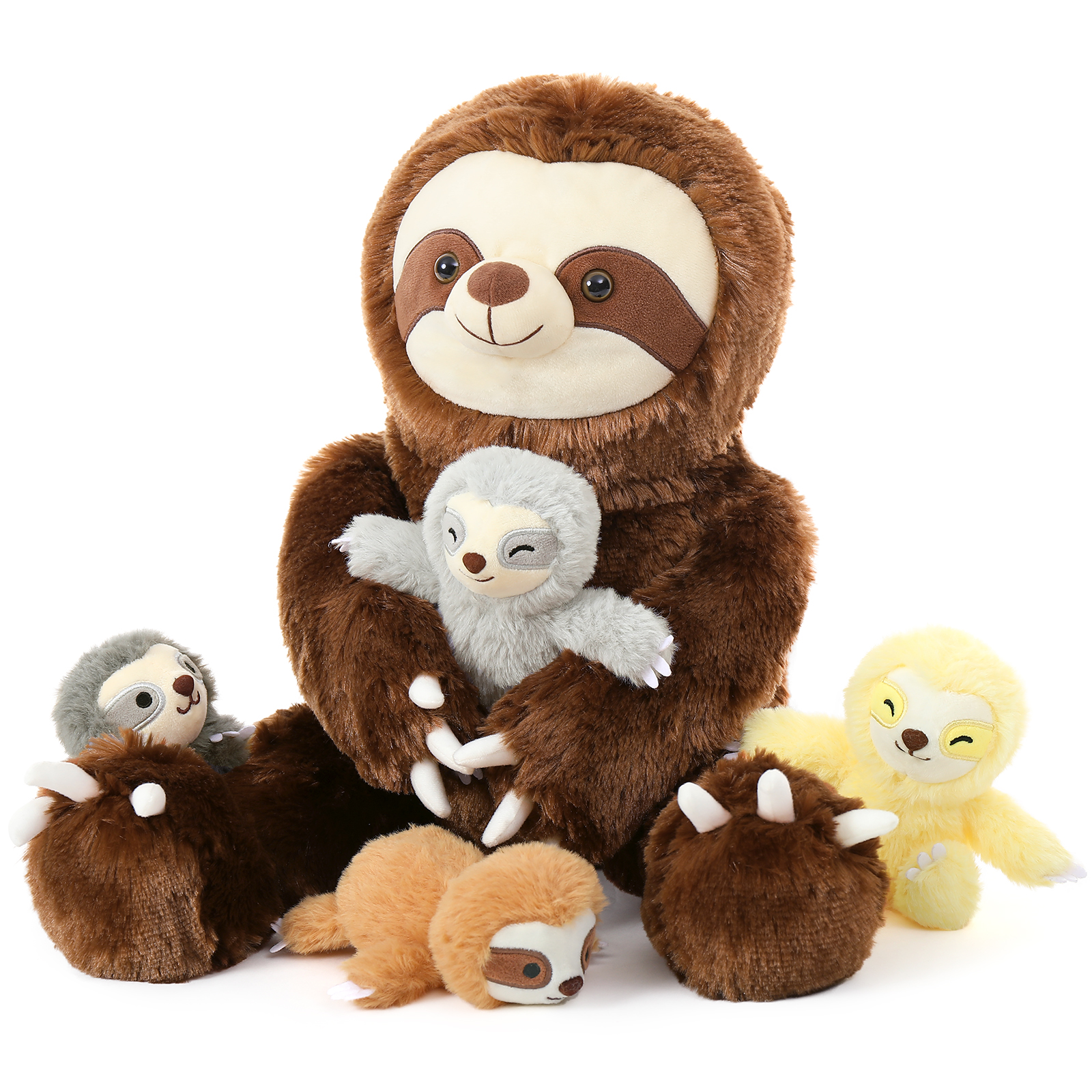 Wild Republic Huggers Sloth Plush, Slap Bracelet, Stuffed Animal, Kids