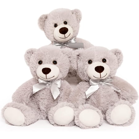 MorisMos 3 Packs Teddy Bear 13.8'' Cute Soft Stuffed Animal Plush Toys