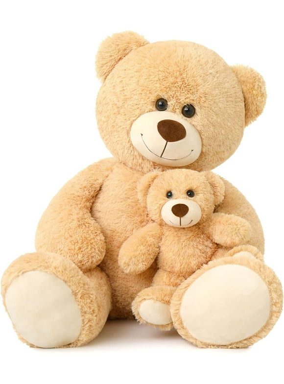 MorisMos 39" Giant Teddy Bear Mommy and Baby Soft Plush Bear Stuffed Animal