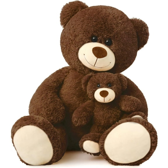 MorisMos 39" Giant Teddy Bear Mommy and Baby Soft Plush Bear Stuffed Animal