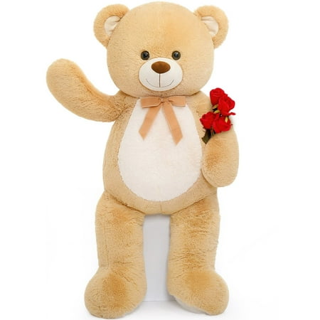 MorisMos 4.3ft Giant Teddy Bear Stuffed Animal Stuffed Big Teddy Bear Plush Toy