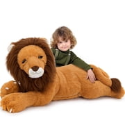 MorisMos 43'' Giant Lion Stuffed Animal Realistic Large Lion Plush Toy