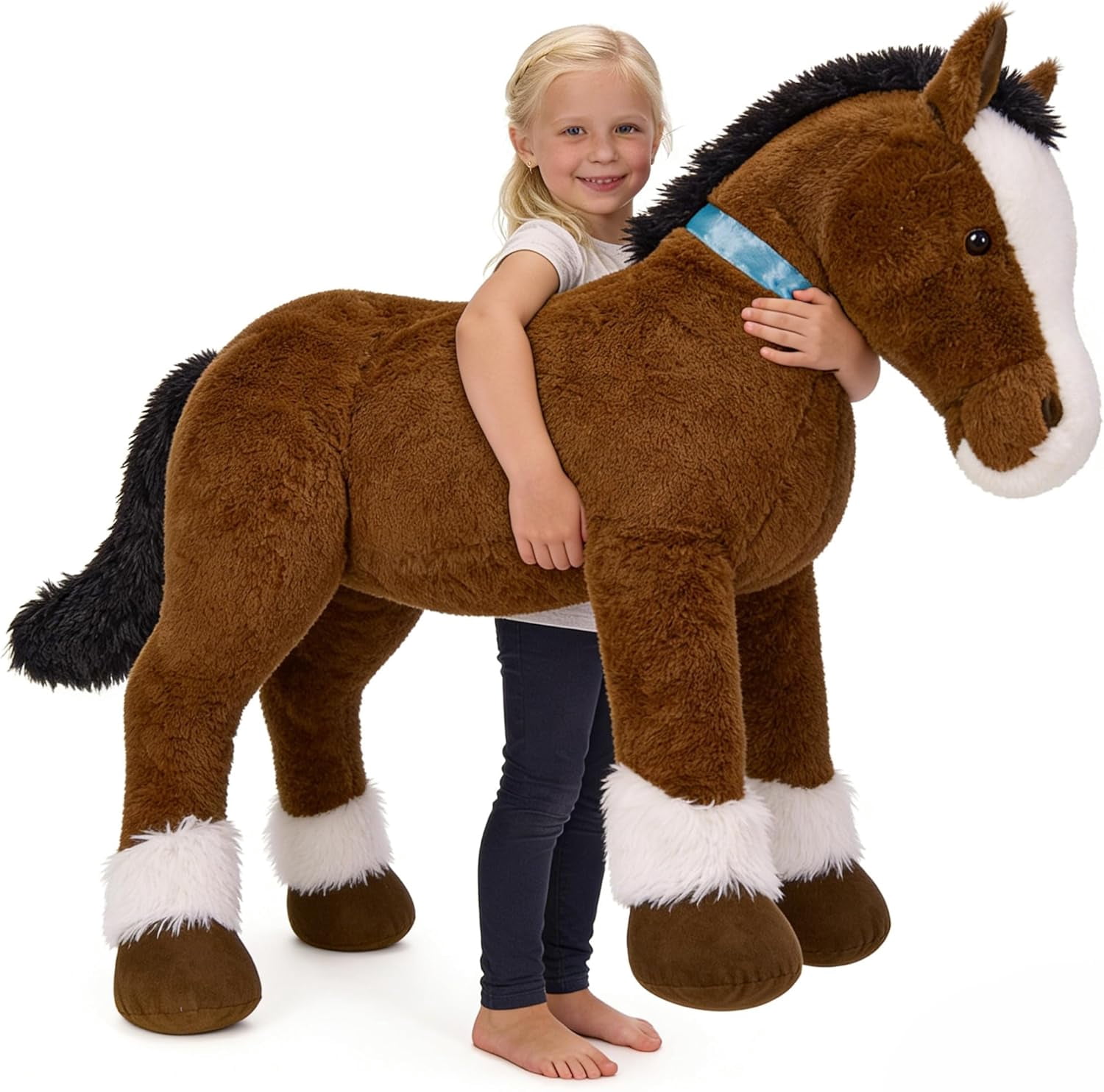 MorisMos 47'' Giant Horse Stuffed Animal Horse Plush Toy - Walmart.com