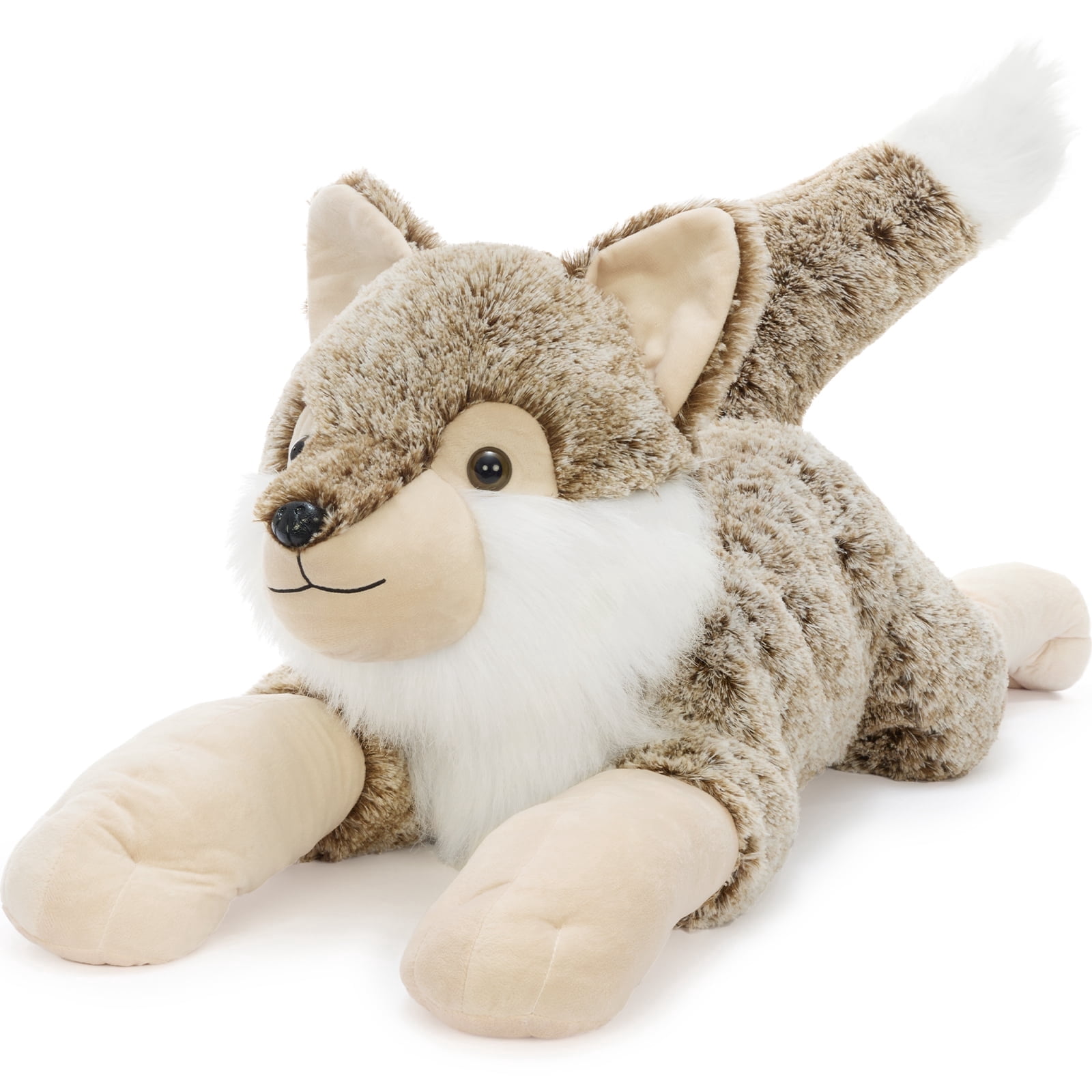 MorisMos, Giant Wolf Stuffed Animal, 47 inches, Gray plush wolf
