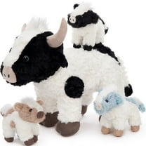 MorisMos 20.5'' Cow Stuffed Animals with 3 Plush Cow Toy