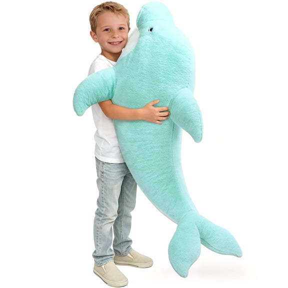 MorisMos 4ft Giant Dolphin Stuffed Animals Large Dolphin Plush Toy