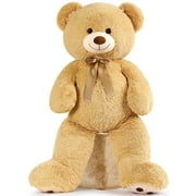 MorisMos 4ft Giant Brown Teddy Bear Stuffed Animal, Big Teddy Bear Plush