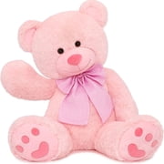 MorisMos 4ft Pink Giant Teddy Bear Stuffed Animal, Big Stuffed Bear Plush Toy