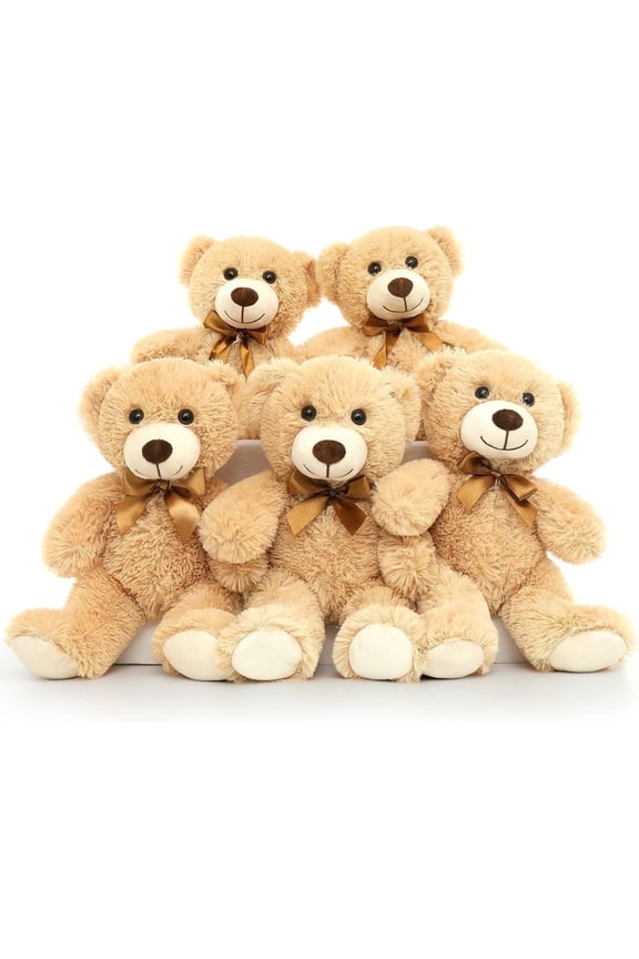 5 Packs Teddy Bears 14'' Bulk Stuffed Animals Plush Bear